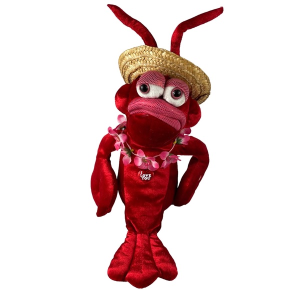 Vintage Lobster Caribbean Island Vacation Animated Singing Dancing DanDee Plush - Picture 9 of 15